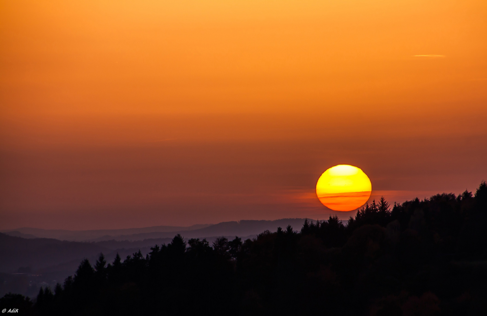 Sonnenuntergang Ende Oktober 2012