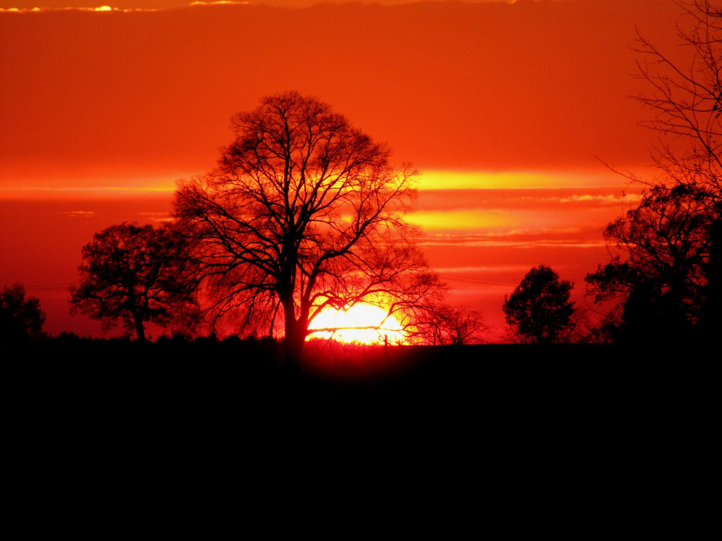 Sonnenuntergang Ende Oktober