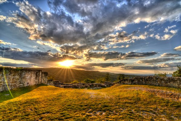 Sonnenuntergang Falkenburg Detmold