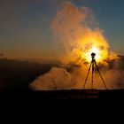 Sonnenuntergang-Festhalteversuch