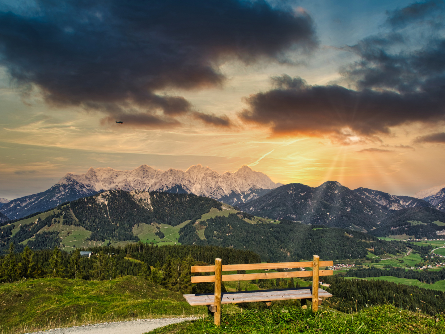 Sonnenuntergang Fieberbrunn