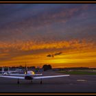 Sonnenuntergang Flugplatz Schwarze Heide, Hünxe (1)