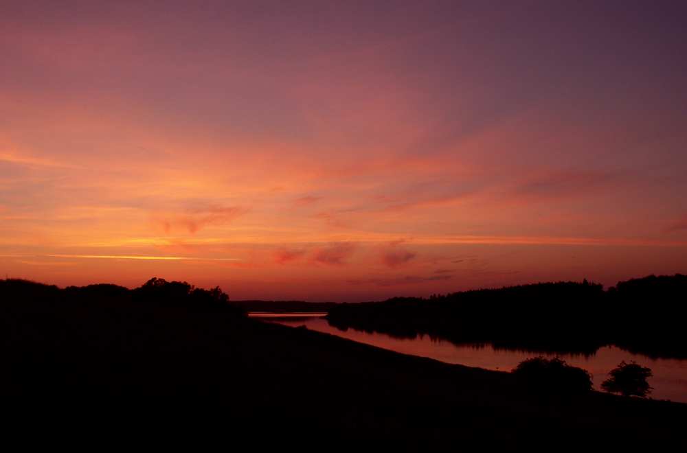 Sonnenuntergang Fluss Dänemark