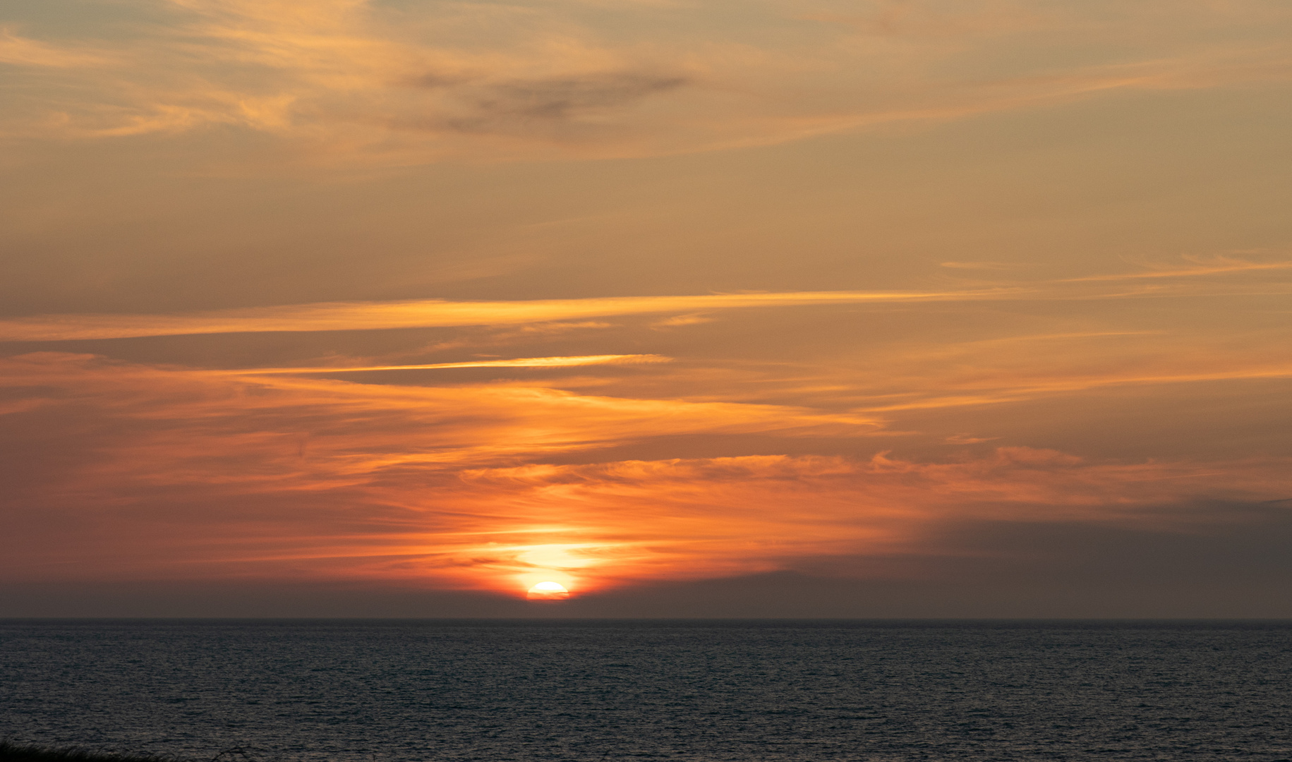 Sonnenuntergang fotografiert in Lonstrup