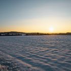 Sonnenuntergang Fränkische Schweiz im Schnee