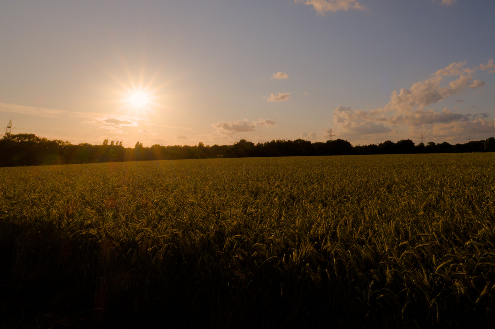 Sonnenuntergang Ganderkesee-Schlutter