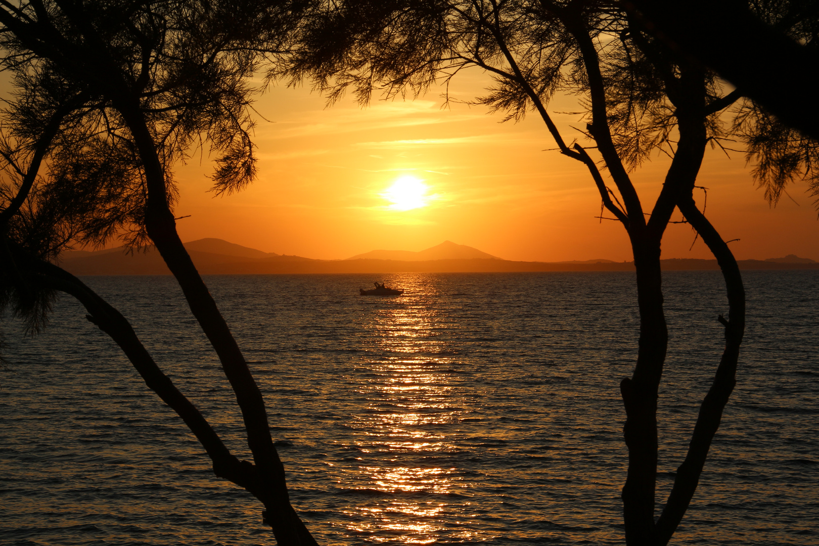 Sonnenuntergang gesehen von Agios Prokopios.