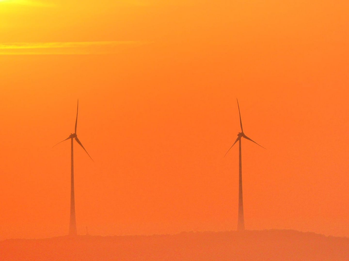 Sonnenuntergang gesehen von der Halde Haniel in Bottrop