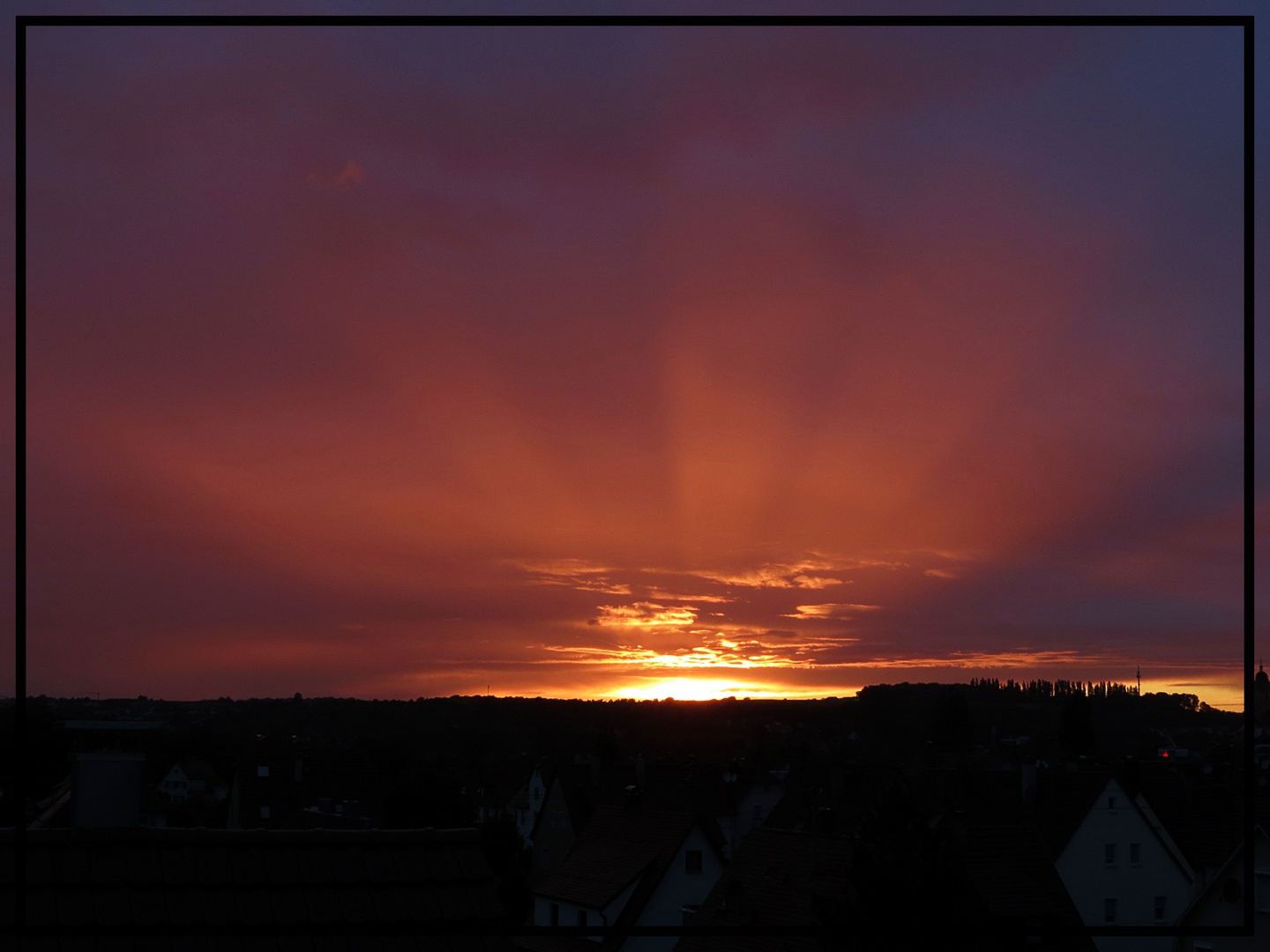 Sonnenuntergang, gestern Abend