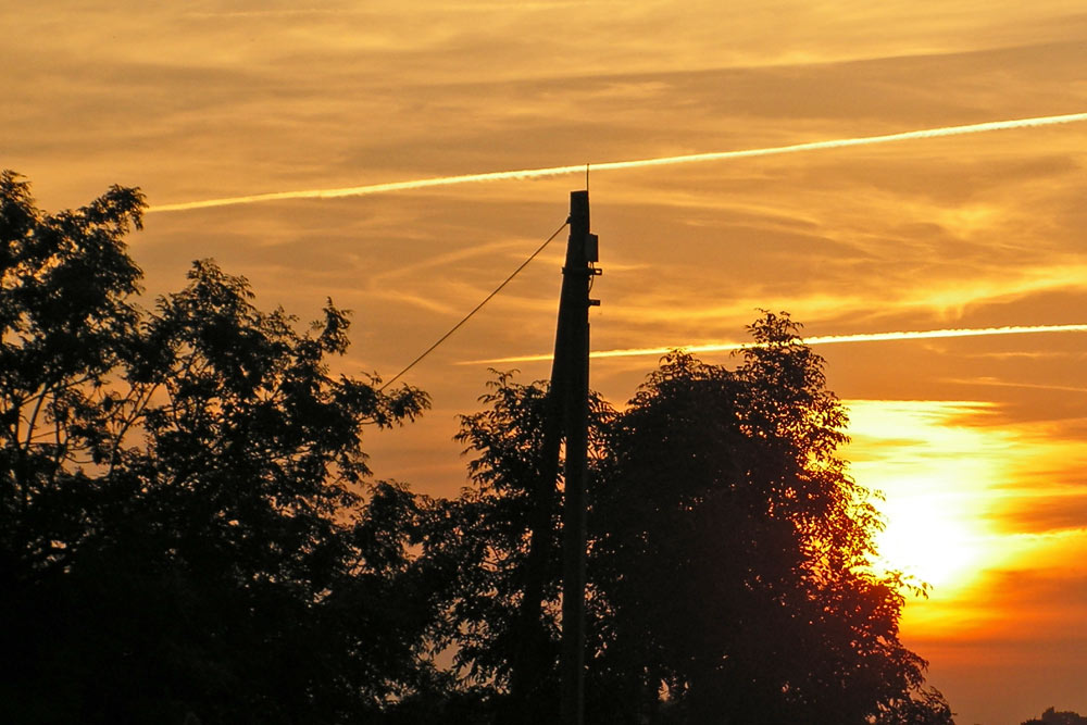 Sonnenuntergang gestreift