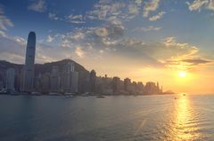 Sonnenuntergang Glück Hongkong 