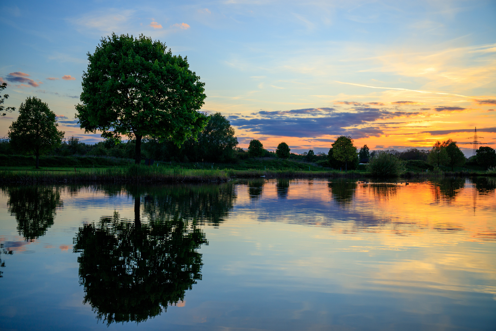 Sonnenuntergang Golfplatz 