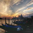 Sonnenuntergang Gondeln Academia Venedig