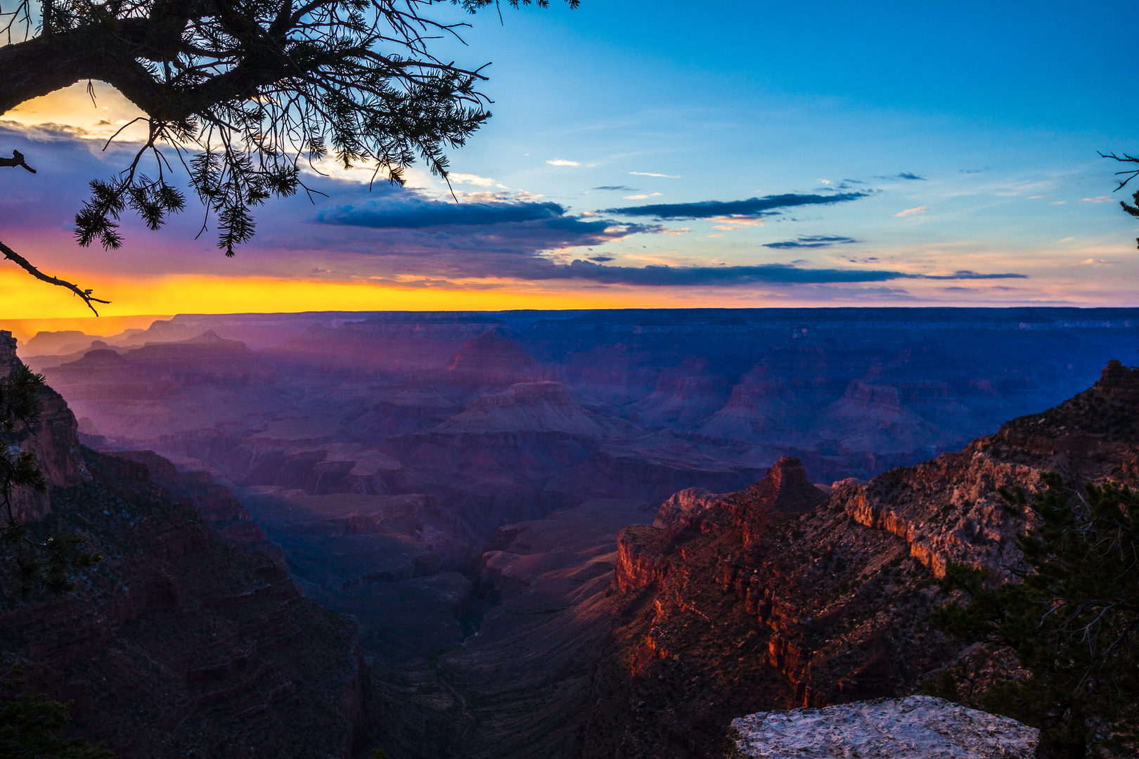 Sonnenuntergang Grand Canyon South Rim