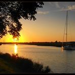 Sonnenuntergang, Greifswald, am Ryck