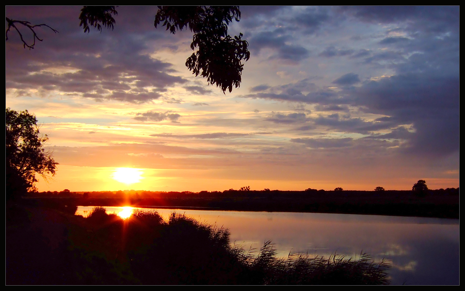 Sonnenuntergang, Greifswald, am Ryck