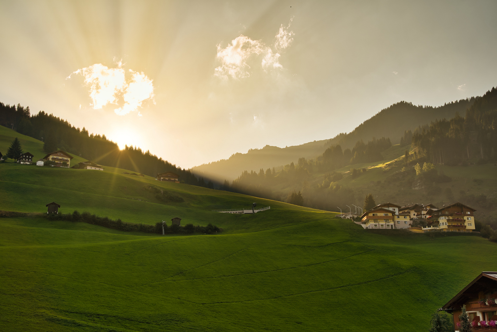 Sonnenuntergang Großarl 2