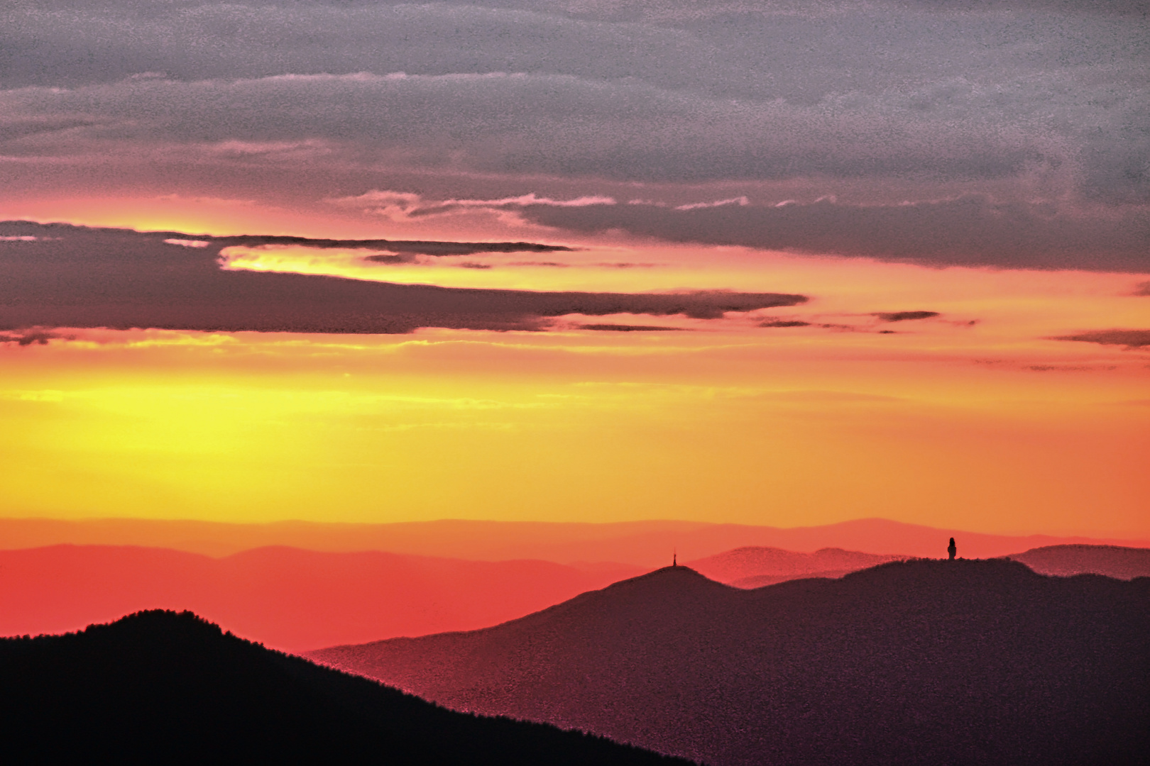 Sonnenuntergang Großer Arber