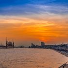 Sonnenuntergang Hafen Hamburg