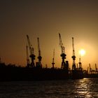 Sonnenuntergang Hafen Hamburg I