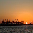 Sonnenuntergang Hafen Hamburg II