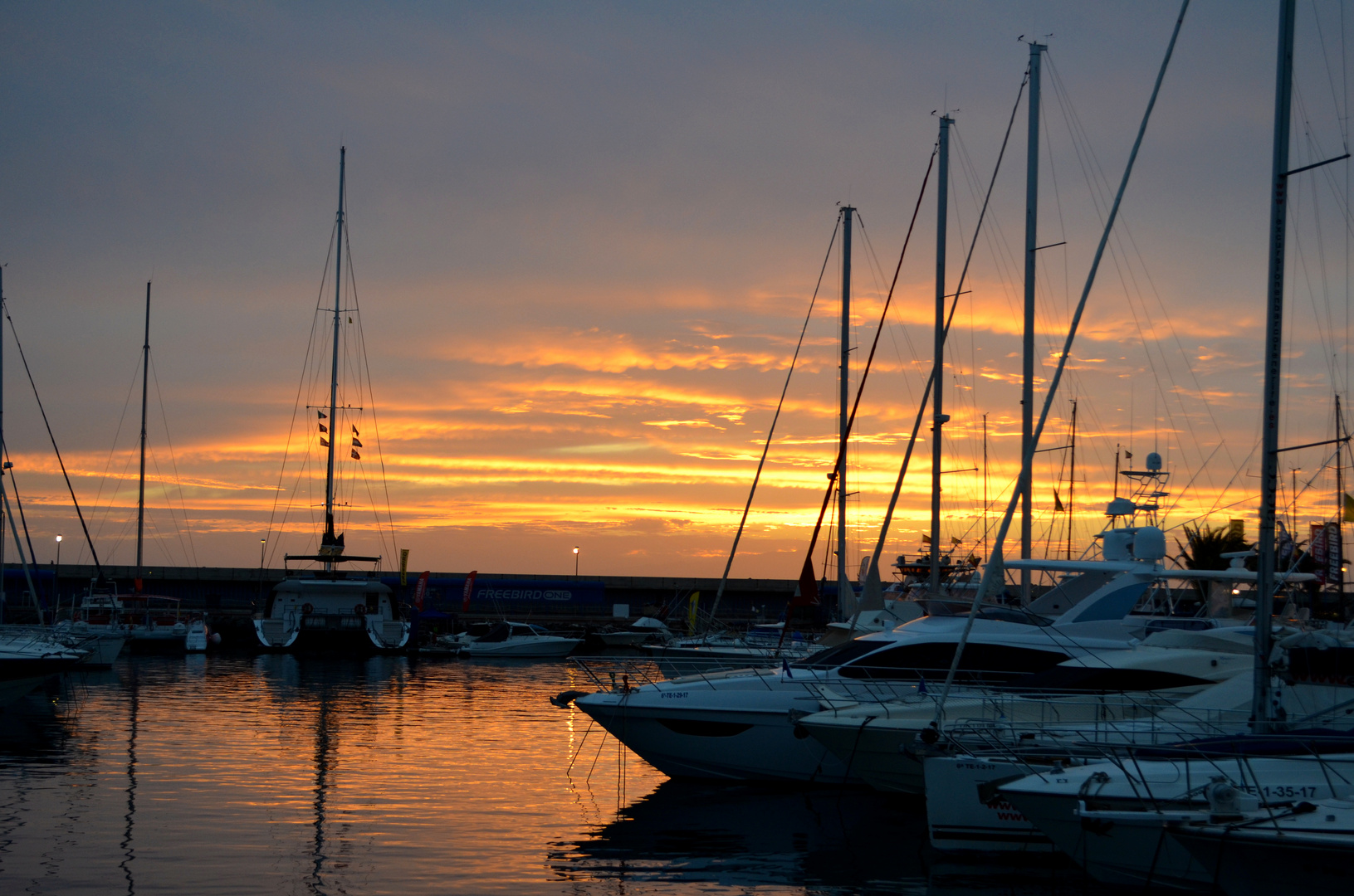 Sonnenuntergang - Hafen Tenerifa Los Amerikas