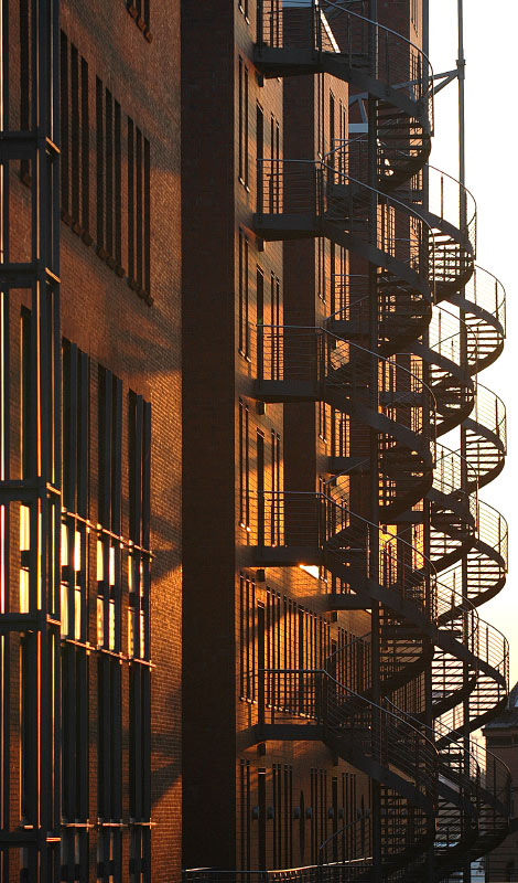 Sonnenuntergang Hafencity - Wendeltreppen