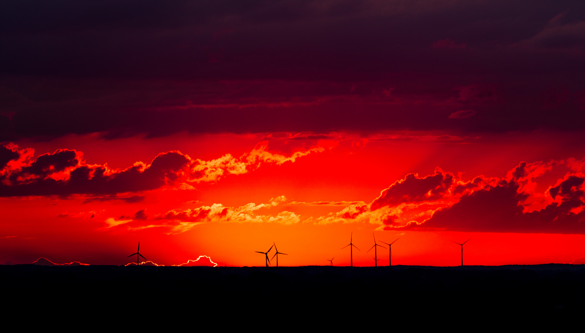 Sonnenuntergang Halde Norddeutschland