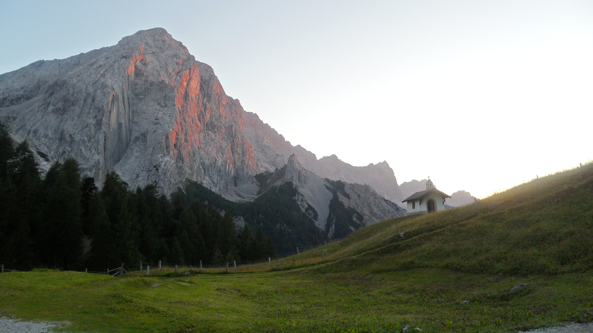 Sonnenuntergang Hallerangeralm (Karwendel) 