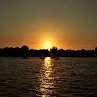 Sonnenuntergang Hamburg Außenalster