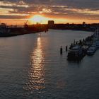 Sonnenuntergang Hamburger Hafen