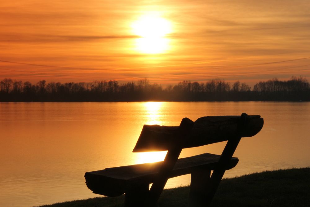 Sonnenuntergang Hardtsee Weiher