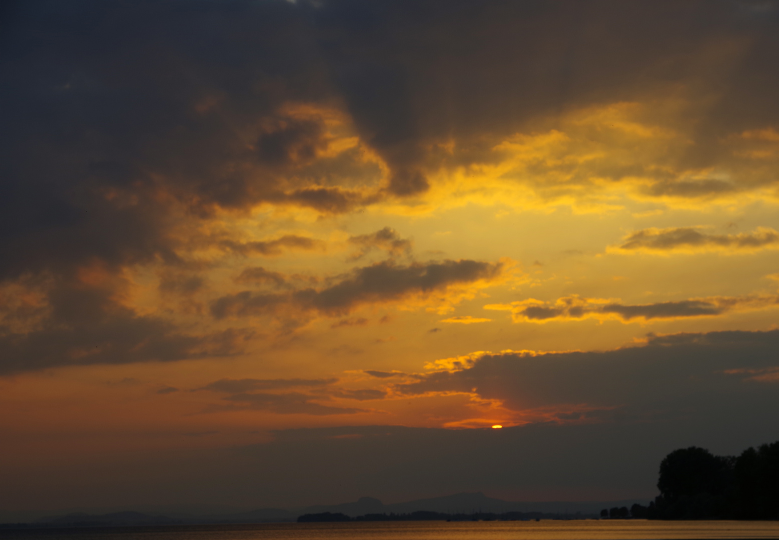 Sonnenuntergang Hegnen Bodensee