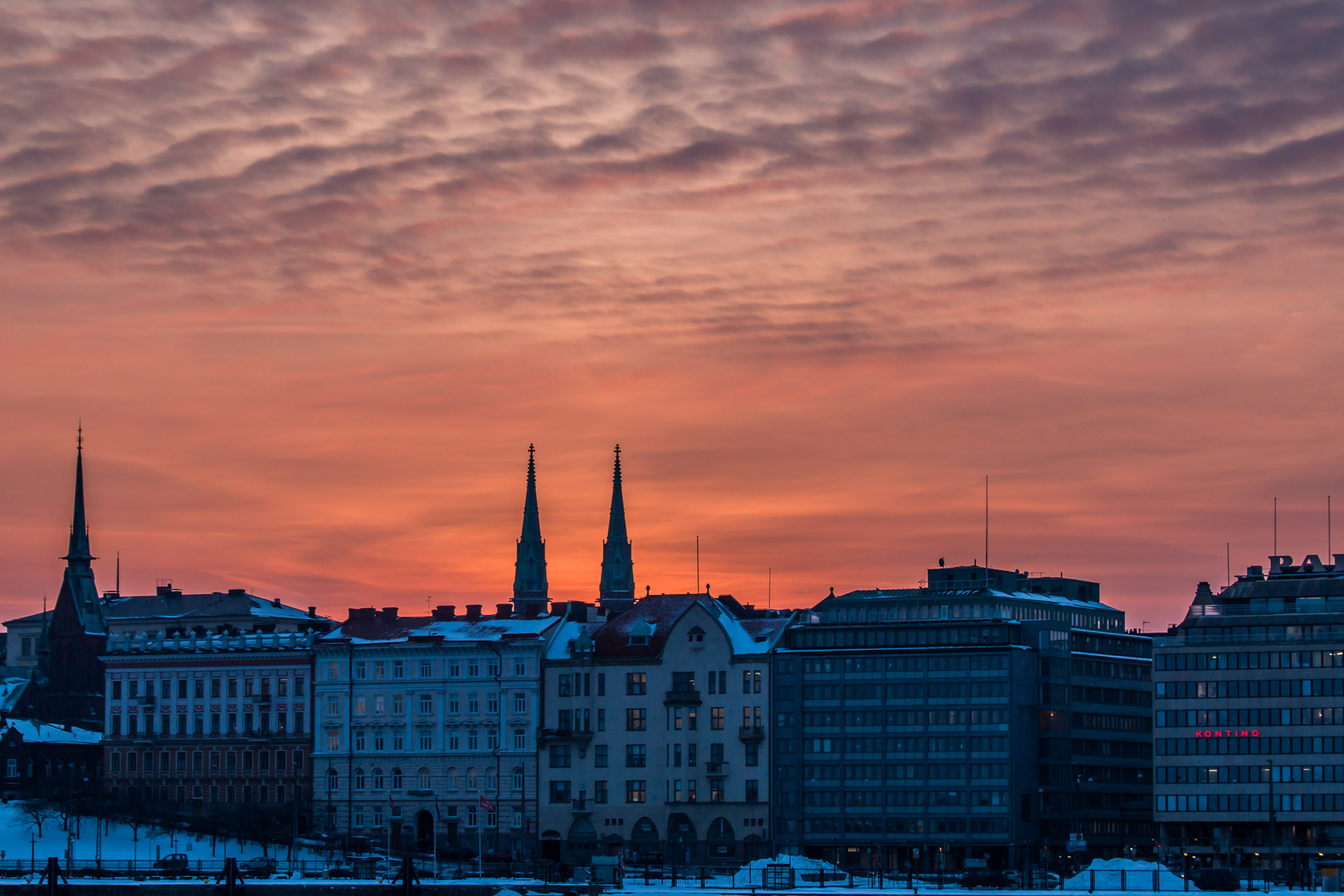 Sonnenuntergang Helsinki