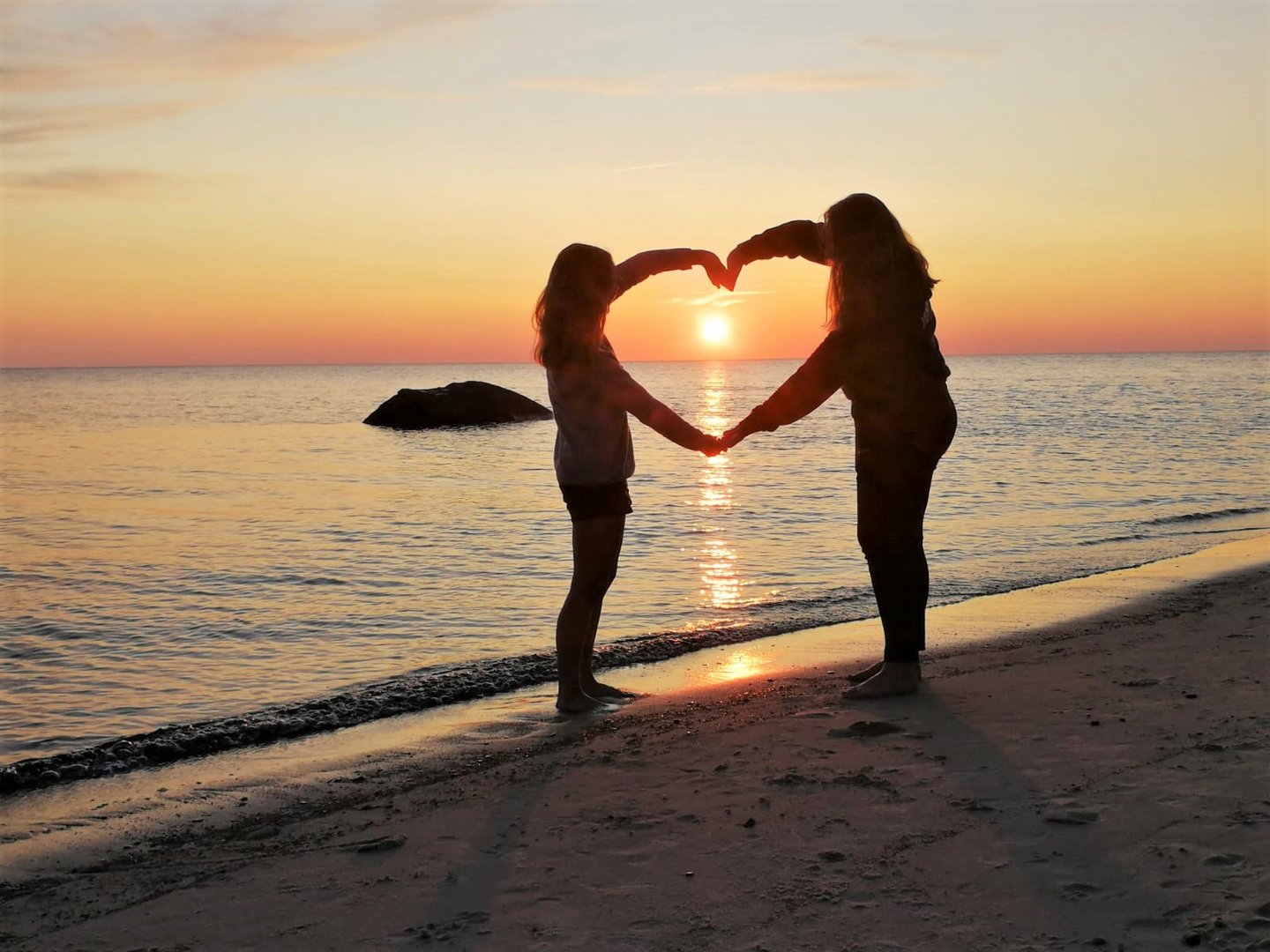 Sonnenuntergang Herz Bornholm