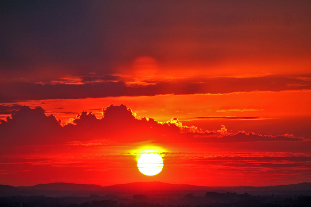 Sonnenuntergang heute am Bodensee