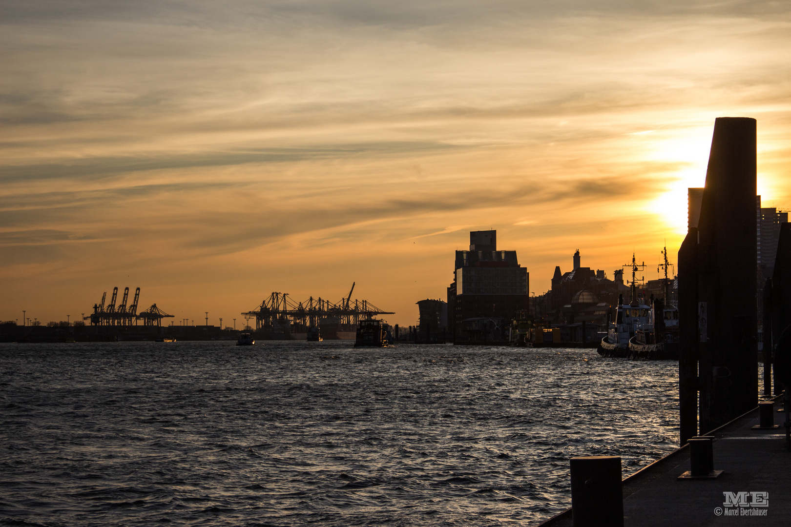 Sonnenuntergang HH Hafen