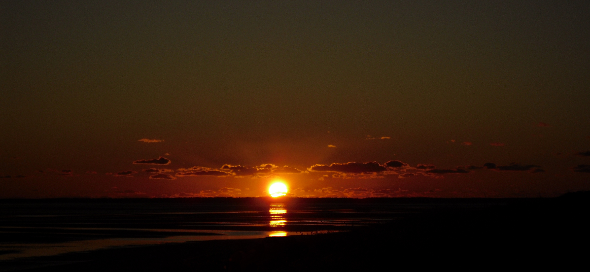 Sonnenuntergang hinter Amrum