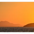 Sonnenuntergang hinter Corfu