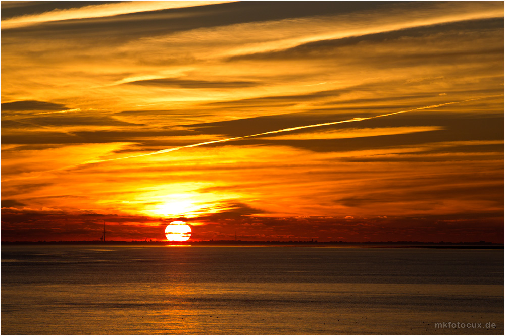 Sonnenuntergang hinter Cuxhaven