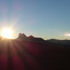 Sonnenuntergang hinter den Rosszähnen (Südtirol)