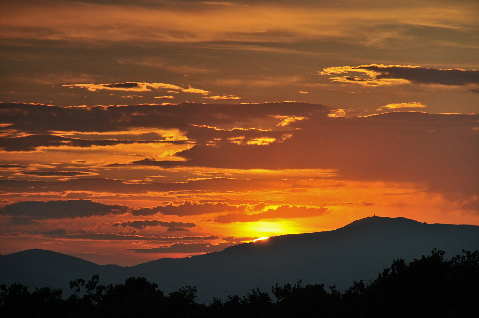  Sonnenuntergang hinter den Vogesen