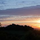 Sonnenuntergang hinter der Giechburg