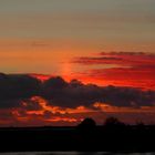 Sonnenuntergang hinter der Saline