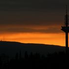 Sonnenuntergang hinter Feldberg und Ginnheimer Spargel