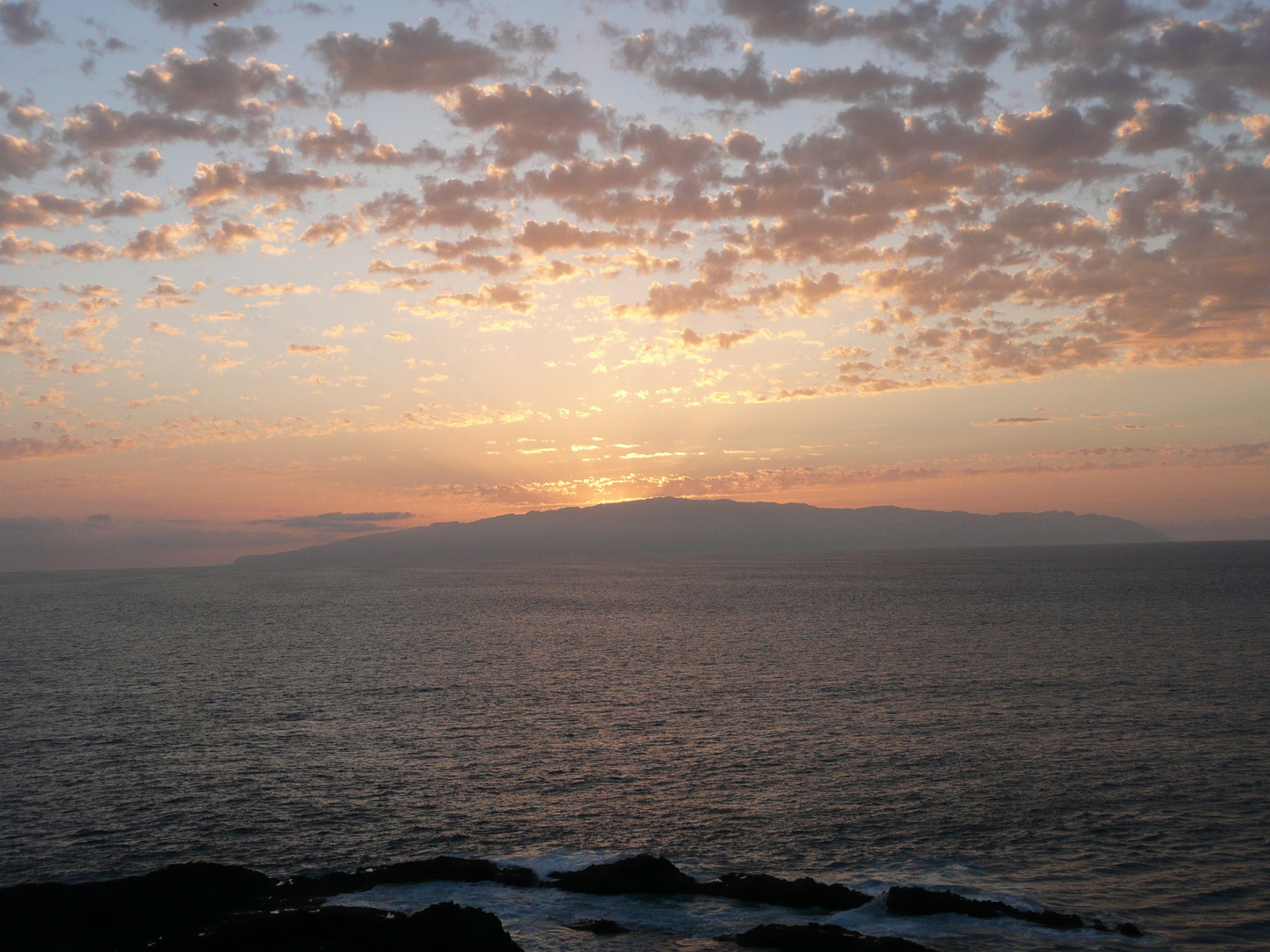 Sonnenuntergang hinter La Gomera