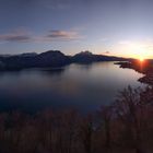 Sonnenuntergang hinter Luzern