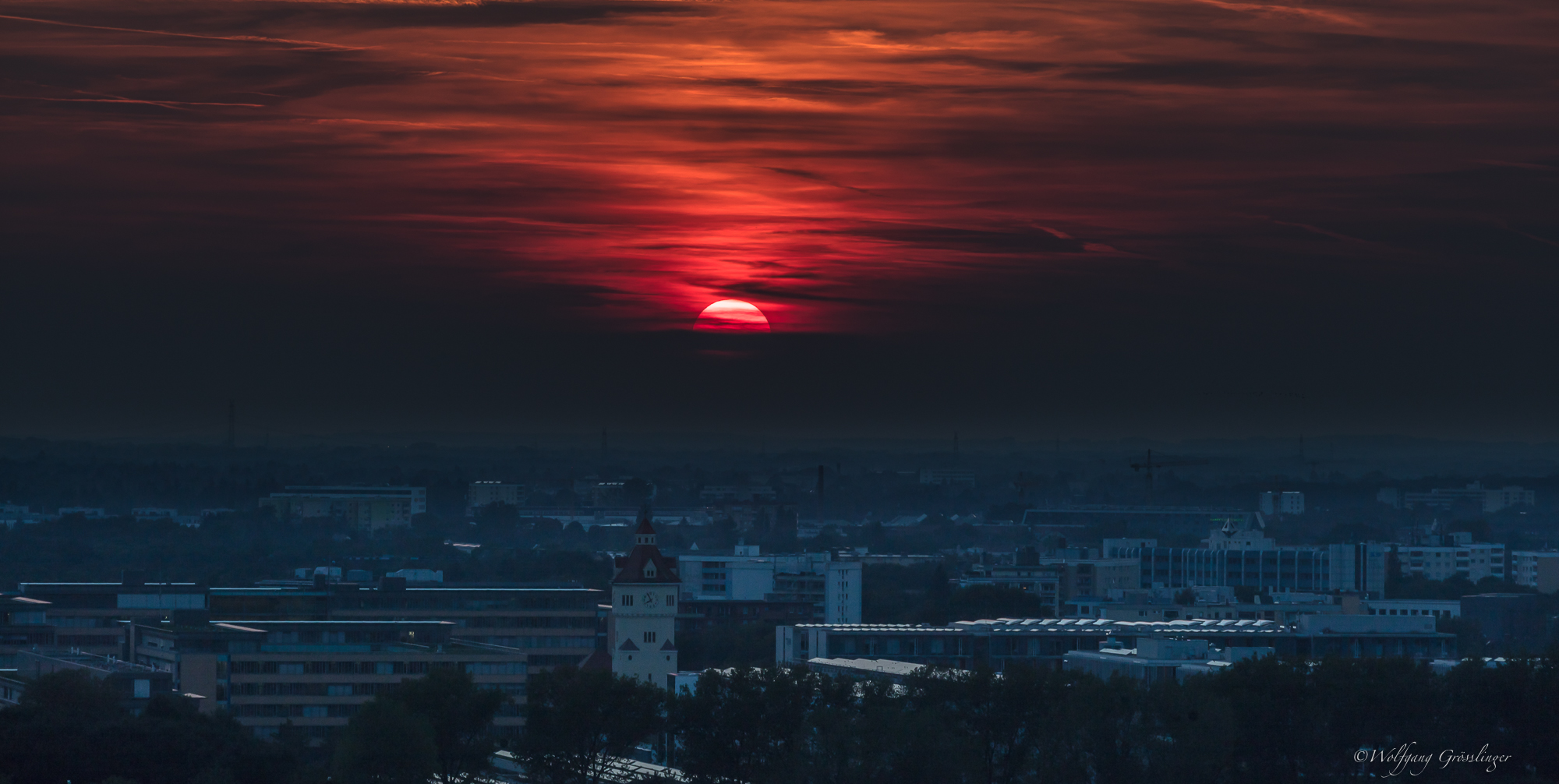 Sonnenuntergang hinter München