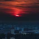 Sonnenuntergang hinter München