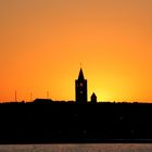 Sonnenuntergang hinter Rab/Kroatien